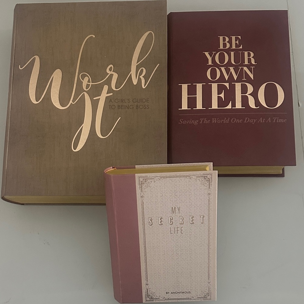 Set of 3 Decorative Nesting Book Boxes by Molly & Rex - Dorm, Bachelorette Pad